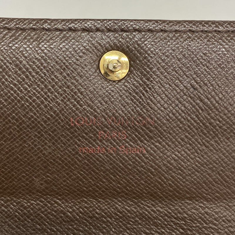 【6fa0687】ルイヴィトン 長財布 ダミエ ポルトモネクレディ N61726 エベヌ【中古】レディース