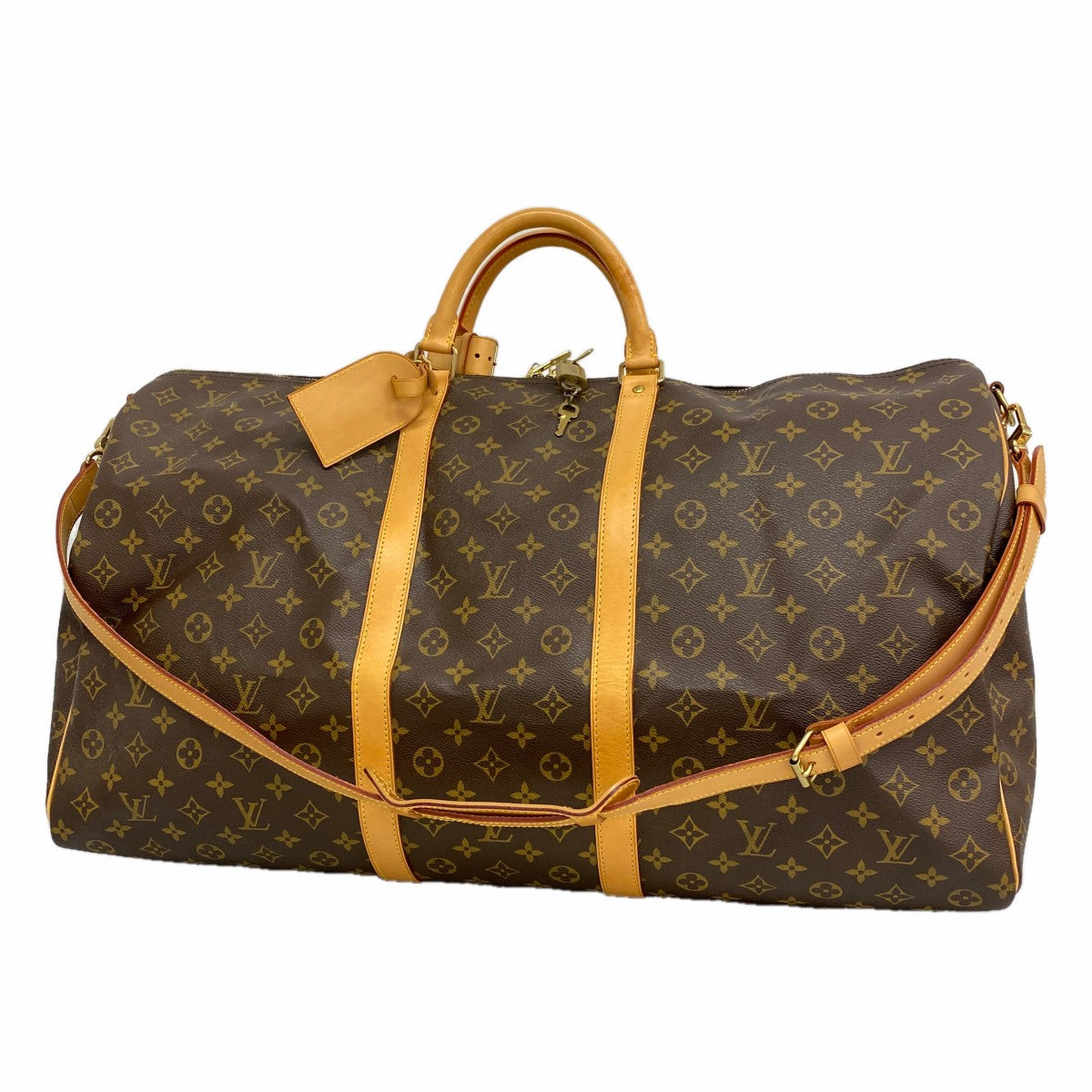 【6fa0689】ルイヴィトン ボストンバッグ モノグラム キーポルバンドリエール60 M41412 ブラウン【中古】メンズ レディース ユニセックス