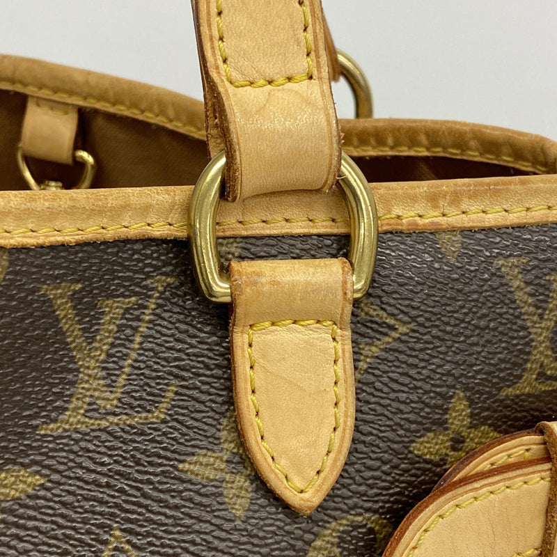 【6fa0691】ルイヴィトン トートバッグ モノグラム バティニョールヴェルティカル M51153 ブラウン【中古】レディース