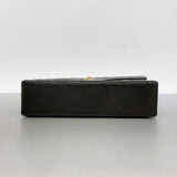 【6fa0698-k】シャネル ショルダーバッグ マトラッセ/パリ限定 Wフラップ Wチェーン ラムスキン ブラック ゴールド/シルバー金具【中古】レディース
