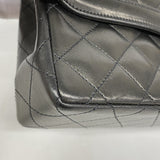 【6fa0698-k】シャネル ショルダーバッグ マトラッセ/パリ限定 Wフラップ Wチェーン ラムスキン ブラック ゴールド/シルバー金具【中古】レディース