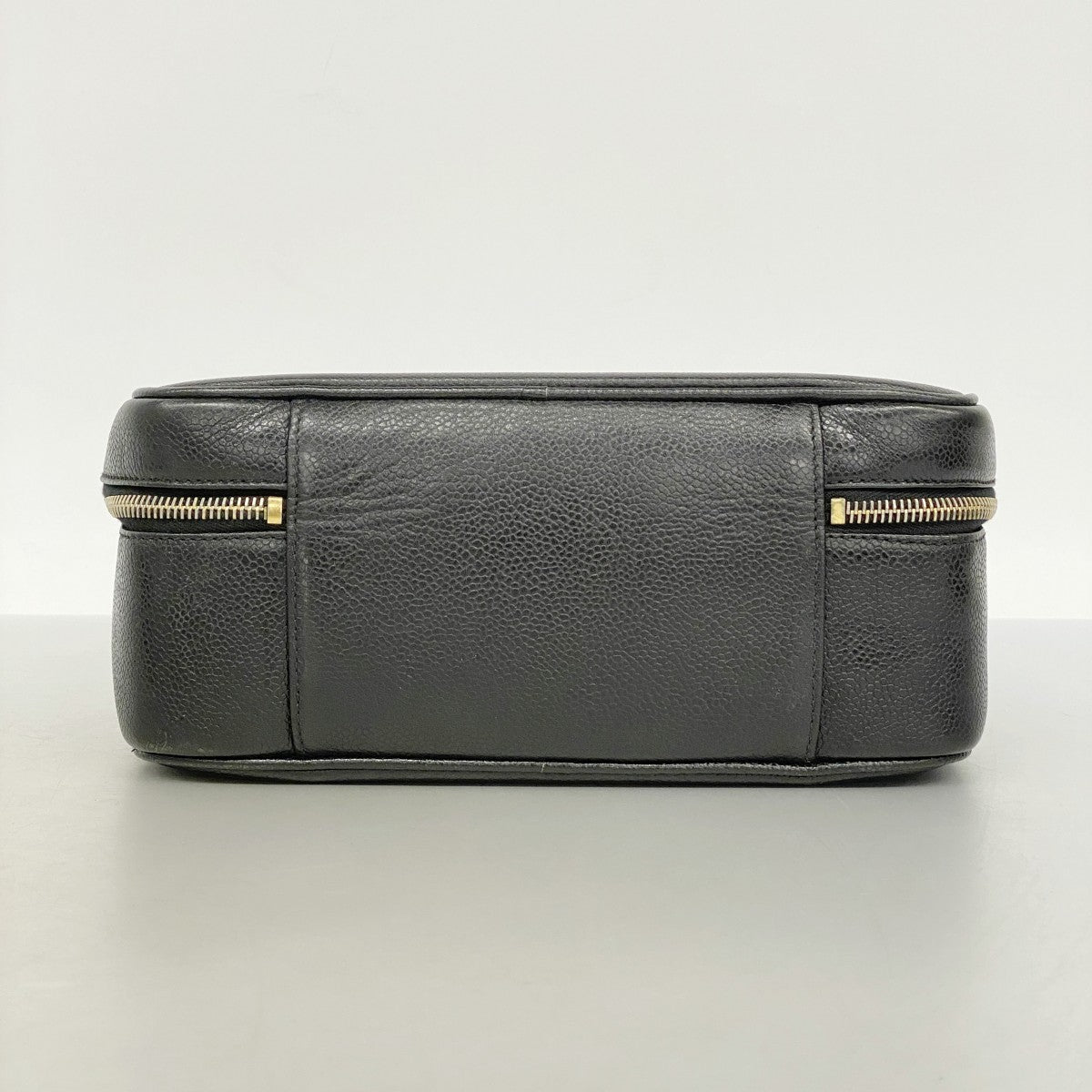 【6fa0699-k】シャネル バニティバッグ キャビアスキン ブラック ゴールド金具 2wayバッグ【中古】レディース