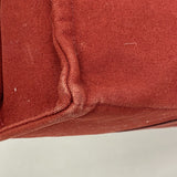 【6fa0700-k】エルメス トートバッグ フールトゥMM キャンバス レッド シルバー金具【中古】メンズ レディース ユニセックス