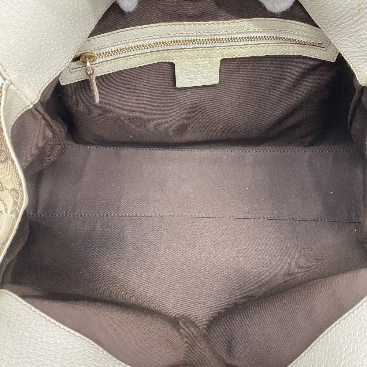 【6fa0701-k】グッチ ハンドバッグ GGキャンバス 154982 キャンバス ベージュ シャンパンゴールド金具【中古】レディース