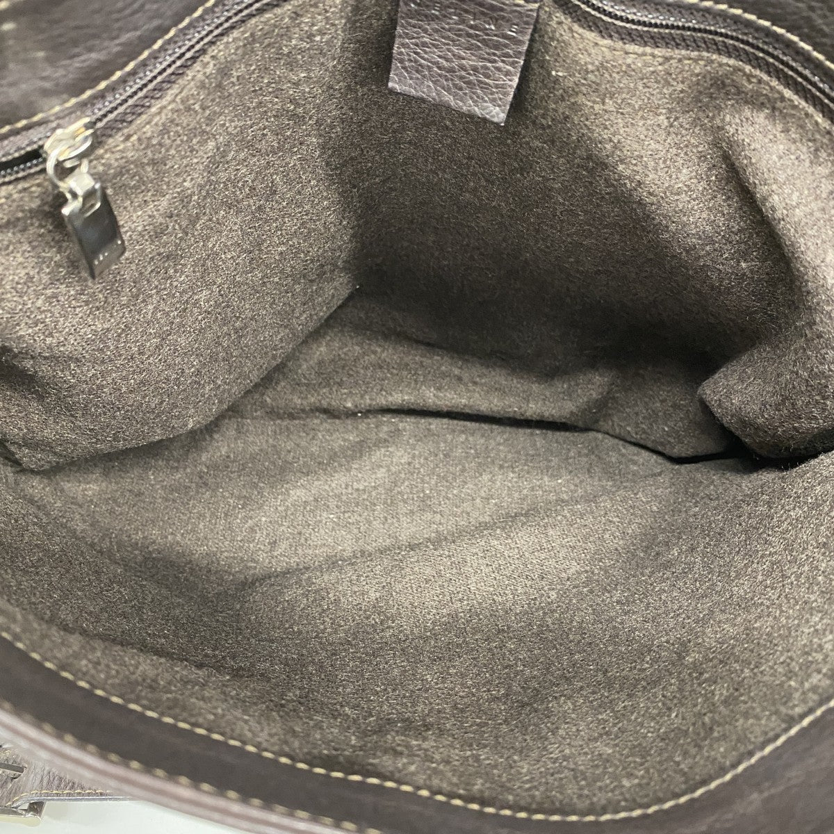 【6fa0702-k】セリーヌ ショルダーバッグ レザー ブラウン シルバー金具【中古】メンズ