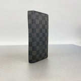 【6fa0704-k】ルイヴィトン 長財布 ダミエ・グラフィット ポルトフォイユブラザ N62665 ブラック グレー【中古】メンズ