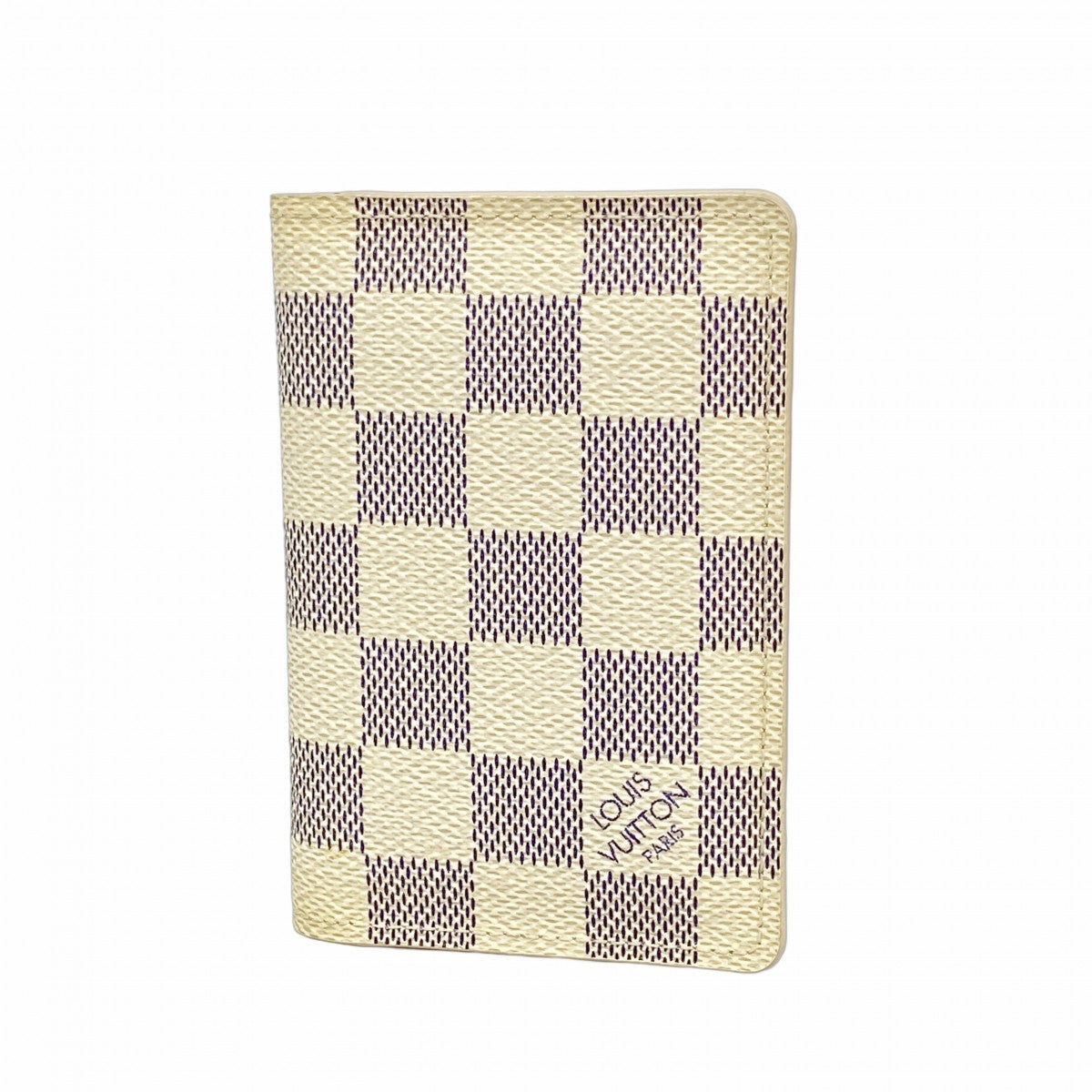 【6fa0706-k】ルイヴィトン カードケース ダミエ・アズール オーガナイザードゥポッシュ N61727 ホワイト【中古】メンズ レディース ユニセックス