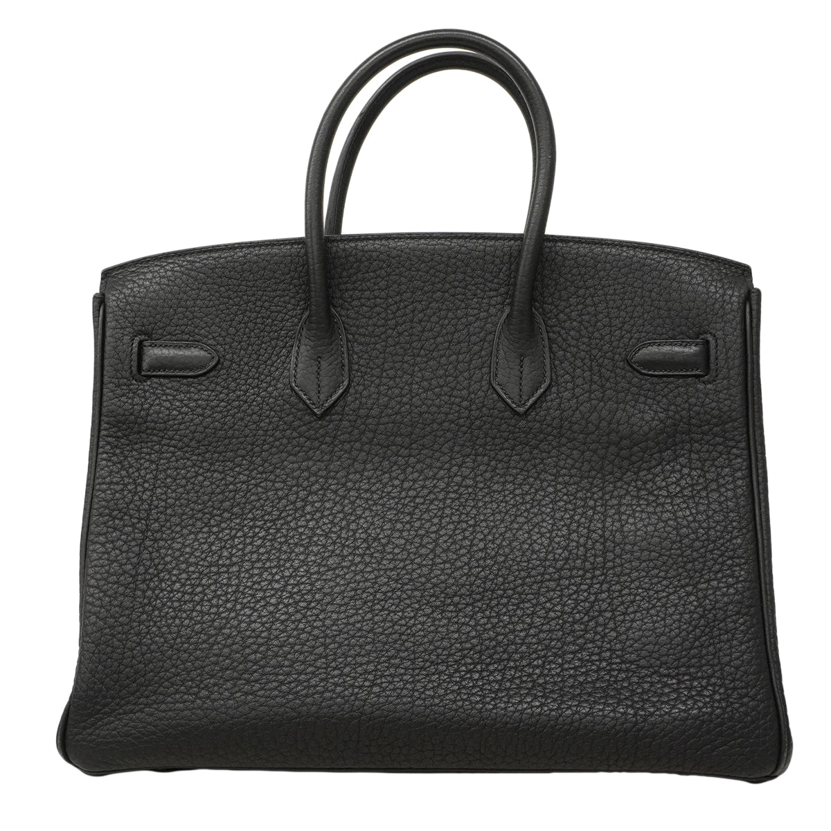 【6fa0729】エルメス ハンドバッグ バーキン35 フィヨルド ブラック シルバー金具 □M刻印【中古】レディース
