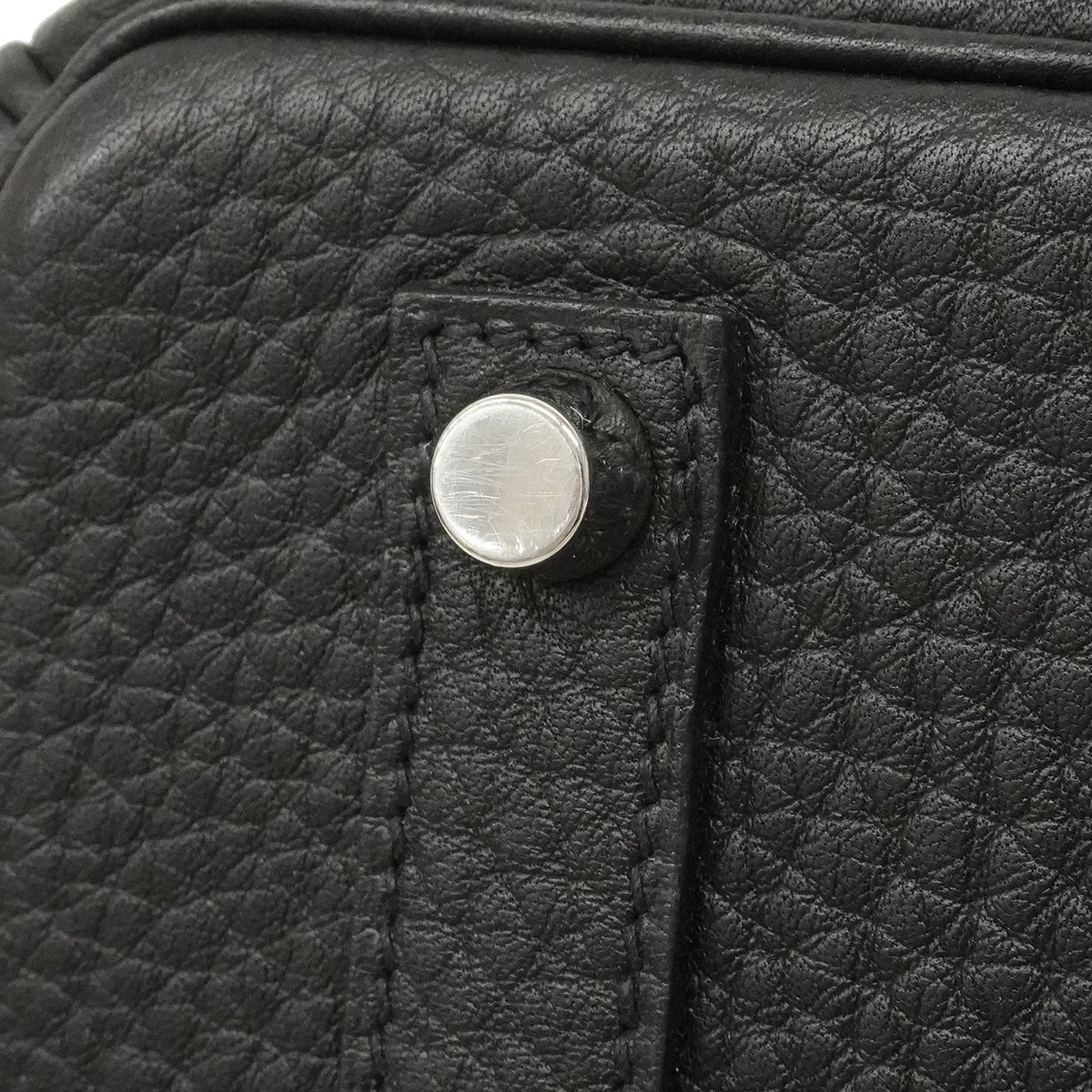 【6fa0729】エルメス ハンドバッグ バーキン35 フィヨルド ブラック シルバー金具 □M刻印【中古】レディース