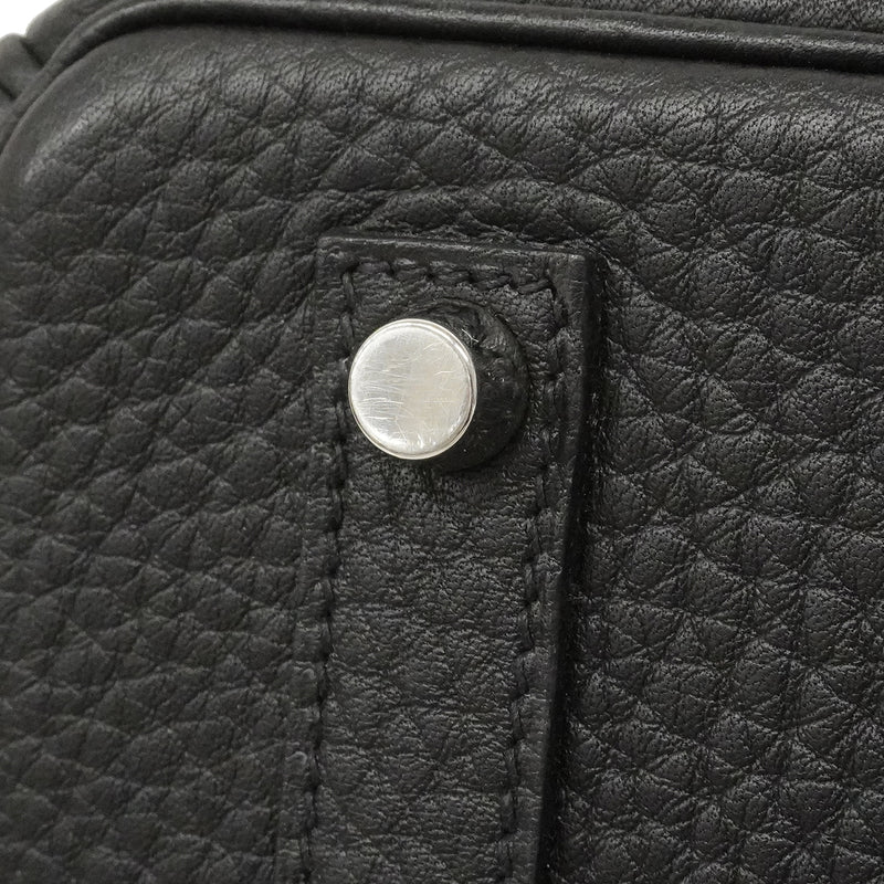 【6fa0729】エルメス ハンドバッグ バーキン35 フィヨルド ブラック シルバー金具 □M刻印【中古】レディース