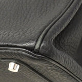 【6fa0729】エルメス ハンドバッグ バーキン35 フィヨルド ブラック シルバー金具 □M刻印【中古】レディース