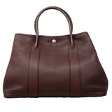 【6fa0730】エルメス トートバッグ ガーデンパーティPM ネゴンダ ボルドー シルバー金具 □L刻印【中古】レディース