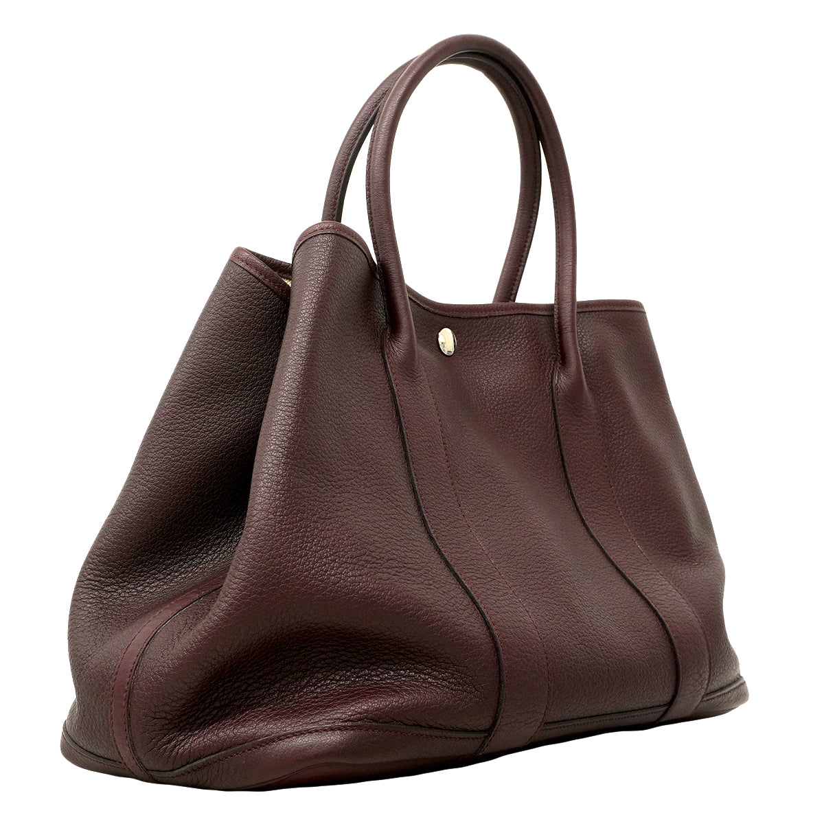 【6fa0730】エルメス トートバッグ ガーデンパーティPM ネゴンダ ボルドー シルバー金具 □L刻印【中古】レディース