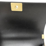 【6fa0737】シャネル ショルダーバッグ ボーイシャネル チェーンショルダー キャビアスキン ブラック ゴールド金具【中古】レディース