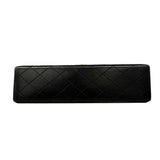 【6fa0738】シャネル ショルダーバッグ マトラッセ Wフラップ Wチェーン ラムスキン ブラック ゴールド金具【中古】レディース