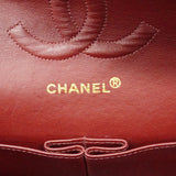 【6fa0738】シャネル ショルダーバッグ マトラッセ Wフラップ Wチェーン ラムスキン ブラック ゴールド金具【中古】レディース