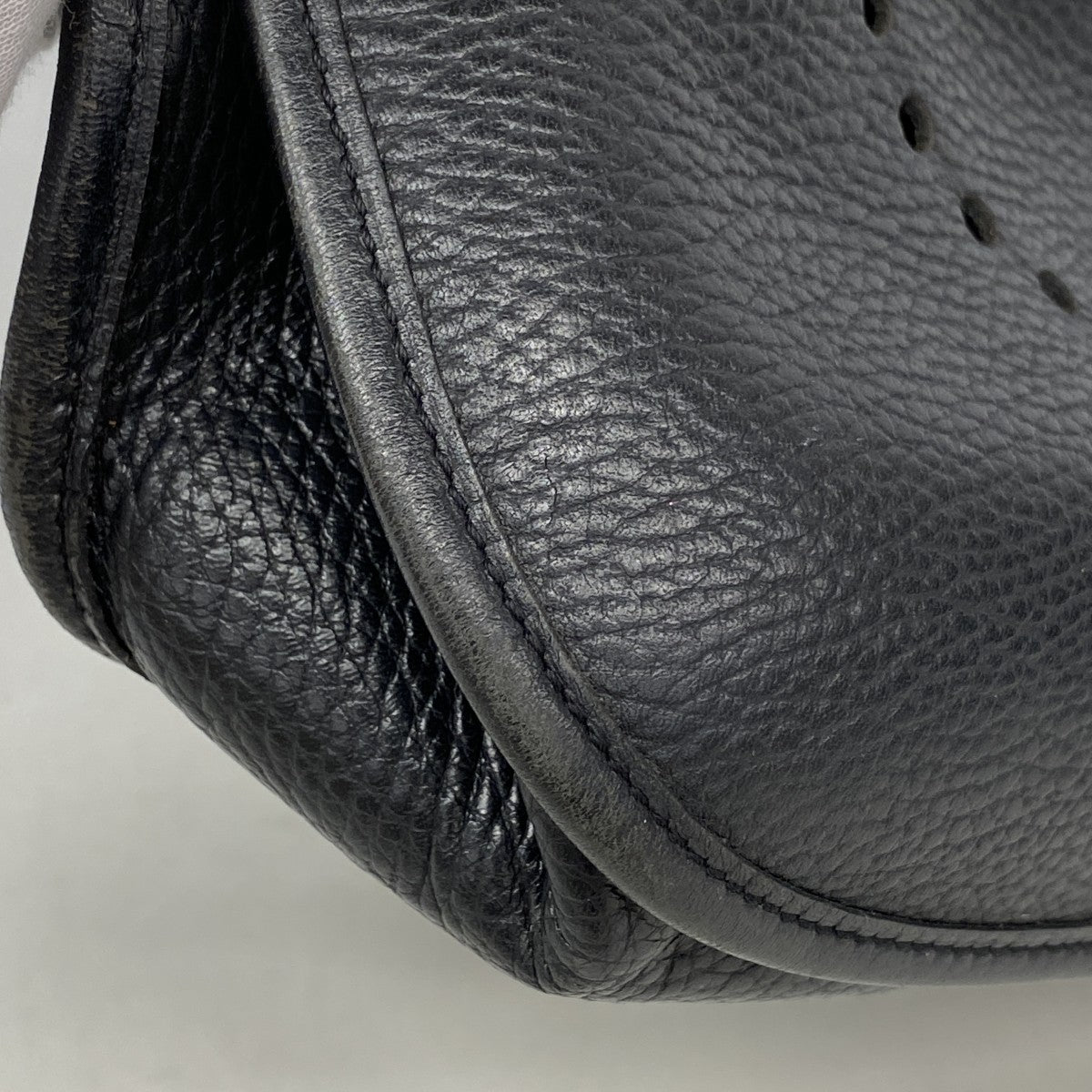 【6fa0746】エルメス ショルダーバッグ エヴリン1PM アルデンヌ ブラック ゴールド金具 □F刻印【中古】レディース