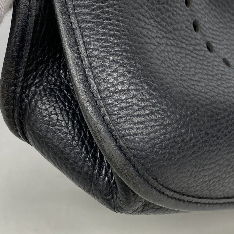 【6fa0746】エルメス ショルダーバッグ エヴリン1PM アルデンヌ ブラック ゴールド金具 □F刻印【中古】レディース