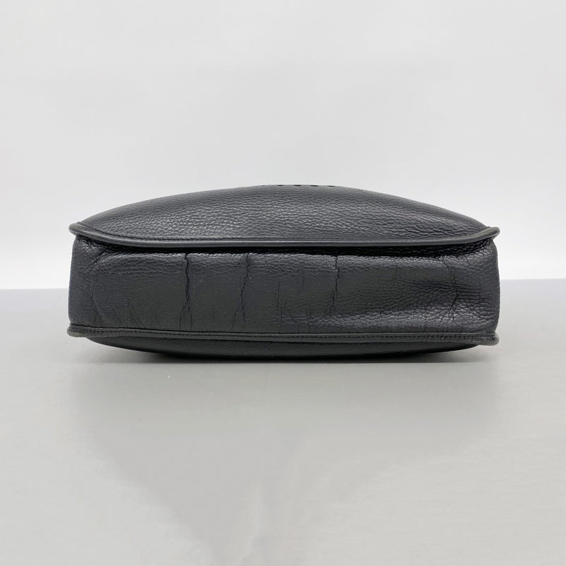 【6fa0746】エルメス ショルダーバッグ エヴリン1PM アルデンヌ ブラック ゴールド金具 □F刻印【中古】レディース