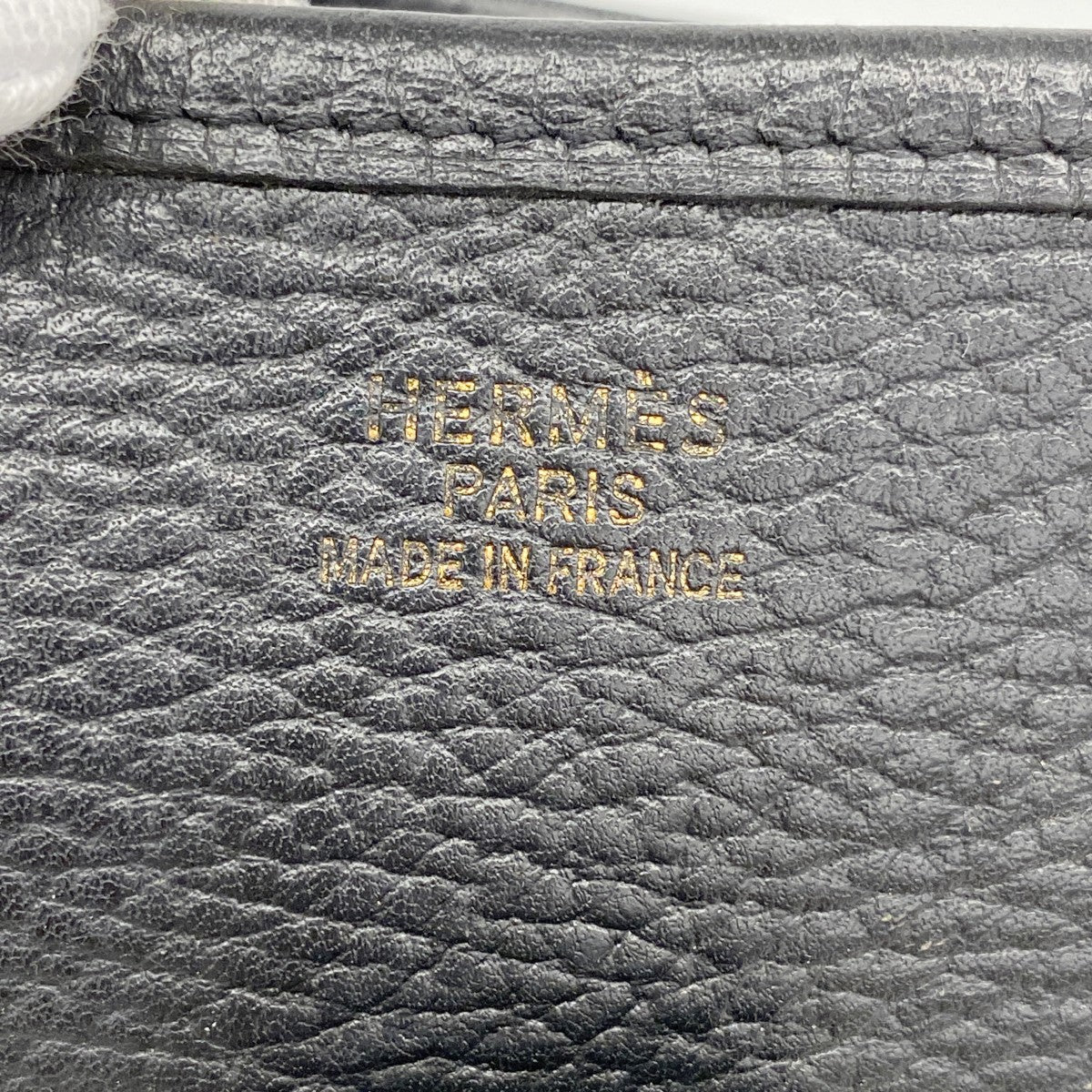 【6fa0746】エルメス ショルダーバッグ エヴリン1PM アルデンヌ ブラック ゴールド金具 □F刻印【中古】レディース