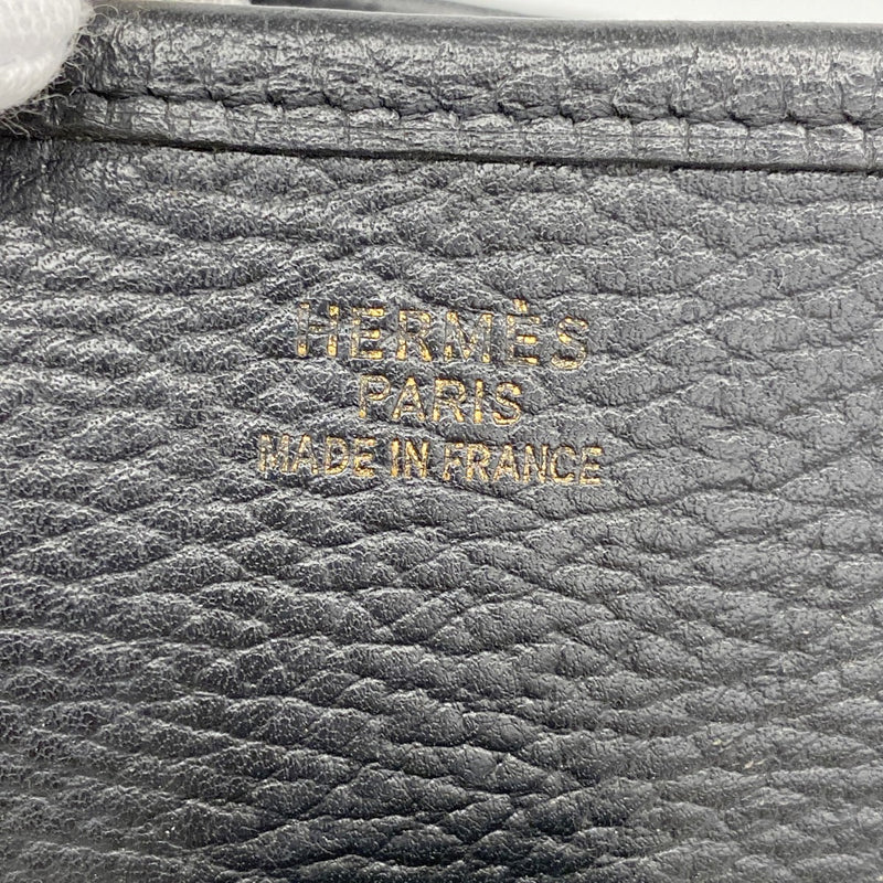 【6fa0746】エルメス ショルダーバッグ エヴリン1PM アルデンヌ ブラック ゴールド金具 □F刻印【中古】レディース
