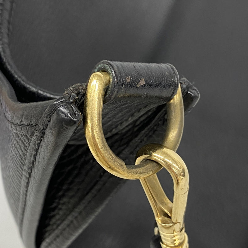 【6fa0746】エルメス ショルダーバッグ エヴリン1PM アルデンヌ ブラック ゴールド金具 □F刻印【中古】レディース
