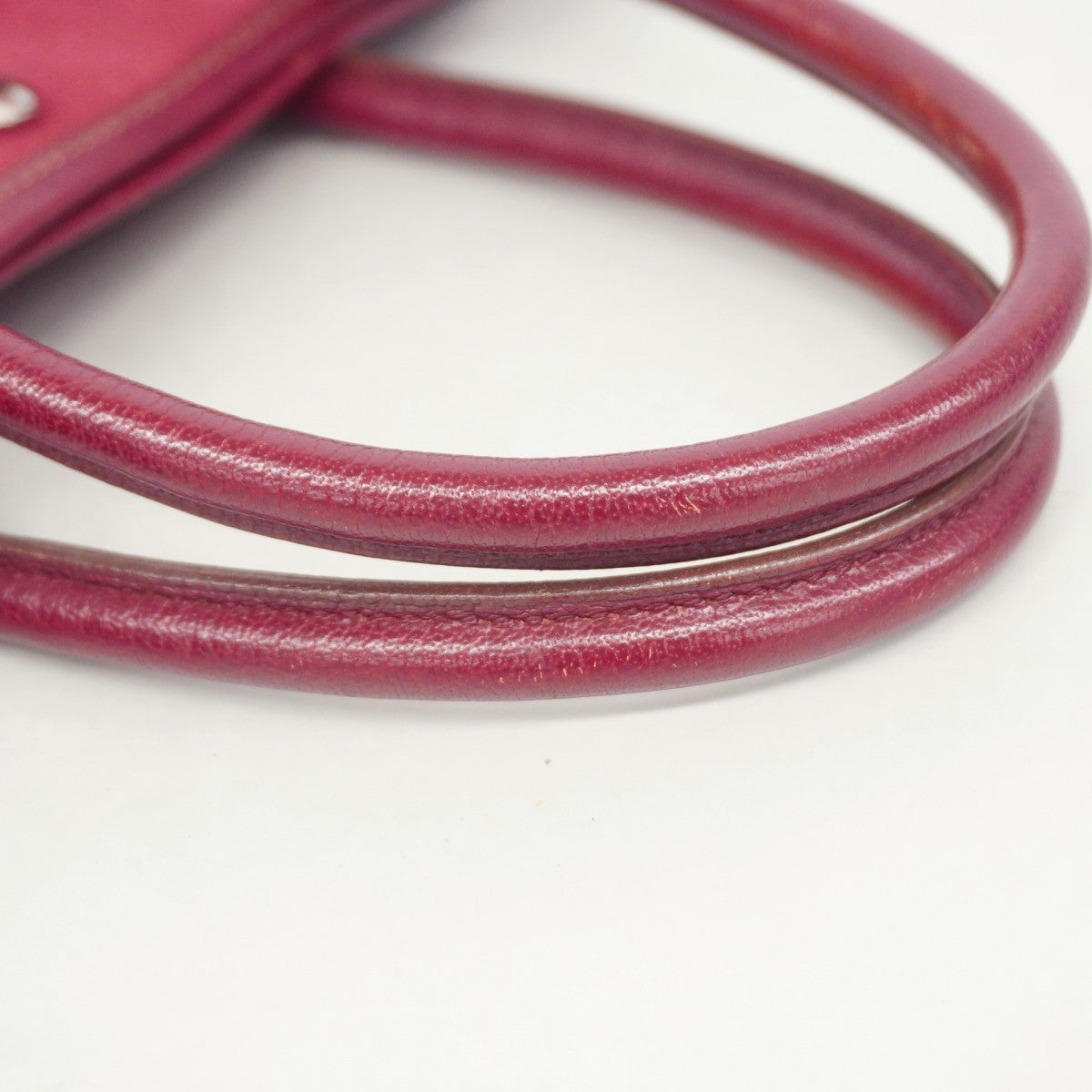 【6fa0750】エルメス ハンドバッグ ガーデンパーティTPM トワルオフィシエ ルージュアッシュ シルバー金具 □I刻印 2wayバッグ【中古】レディース