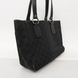 【6fa0760】グッチ トートバッグ GGキャンバス 113019 キャンバス ブラック シルバー金具【中古】レディース