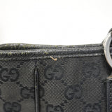 【6fa0760】グッチ トートバッグ GGキャンバス 113019 キャンバス ブラック シルバー金具【中古】レディース