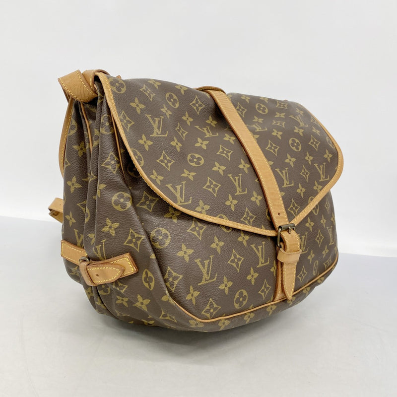 【6fa0771-h】ルイヴィトン ショルダーバッグ モノグラム ソミュール35 M42254 ブラウン【中古】レディース