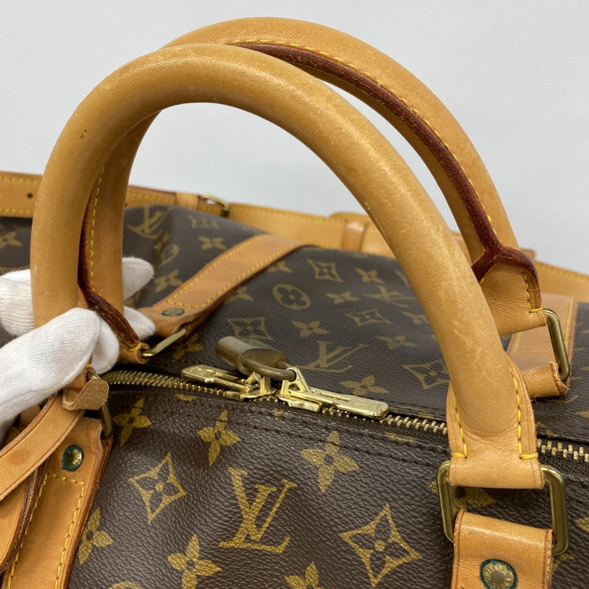 【6fa0773-h】ルイヴィトン ボストンバッグ モノグラム キーポルバンドリエール60 M41412 ブラウン【中古】メンズ レディース ユニセックス