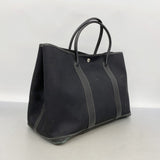 【6fa0776-h】エルメス トートバッグ ガーデンパーティGM トワルオフィシエ ブラック シルバー金具 □I刻印【中古】メンズ レディース ユニセックス