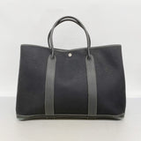 【6fa0776-h】エルメス トートバッグ ガーデンパーティGM トワルオフィシエ ブラック シルバー金具 □I刻印【中古】メンズ レディース ユニセックス
