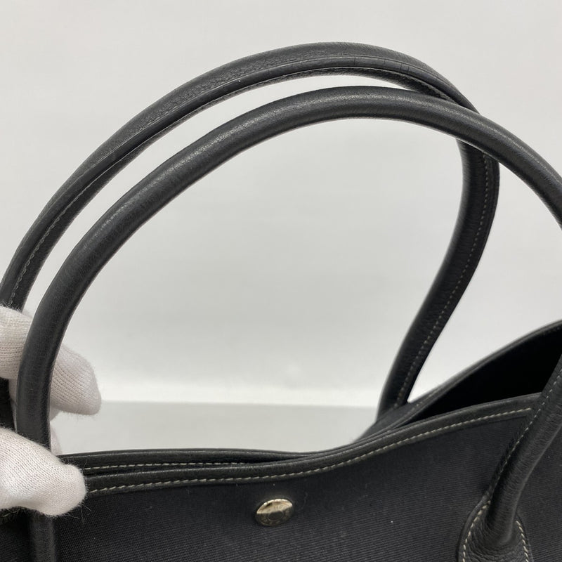 【6fa0776-h】エルメス トートバッグ ガーデンパーティGM トワルオフィシエ ブラック シルバー金具 □I刻印【中古】メンズ レディース ユニセックス