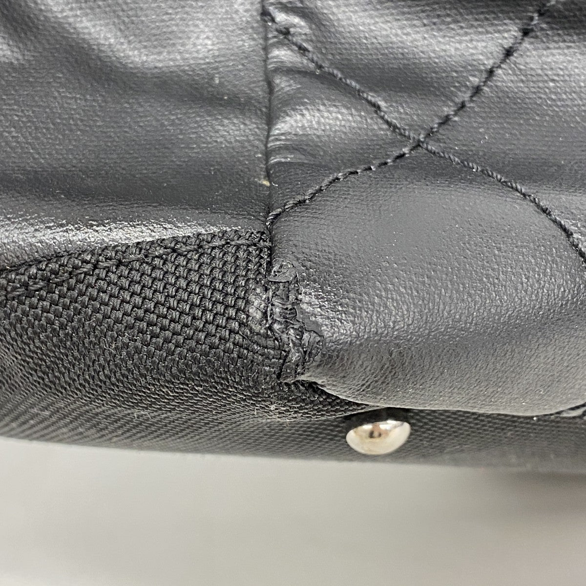 【6fa0777】シャネル トートバッグ パリビアリッツ キャンバス ブラック シルバー金具【中古】レディース
