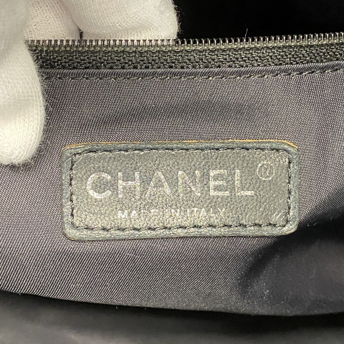 【6fa0777】シャネル トートバッグ パリビアリッツ キャンバス ブラック シルバー金具【中古】レディース