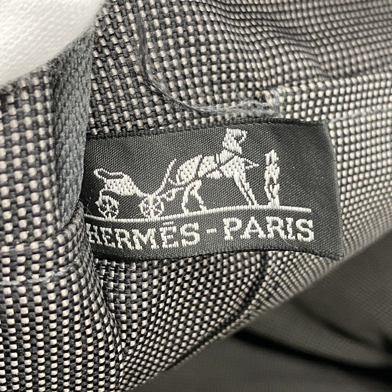 【6fa0778】エルメス リュック・デイパック エールラインアドMM キャンバス グレー シルバー金具【中古】メンズ レディース ユニセックス