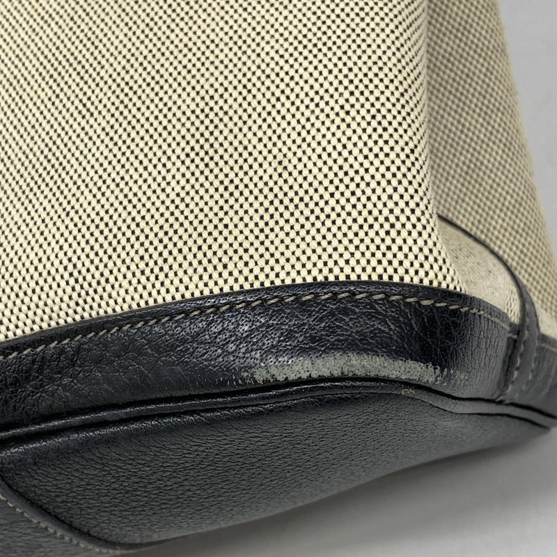 【6fa0779】エルメス トートバッグ ガーデンパーティPM トワルアッシュ ブラック シルバー金具 □J刻印【中古】レディース