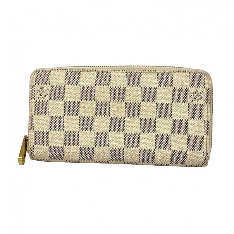 【6fa0783】ルイヴィトン 長財布 ダミエ・アズール ジッピーウォレット N60019 ホワイト【中古】レディース