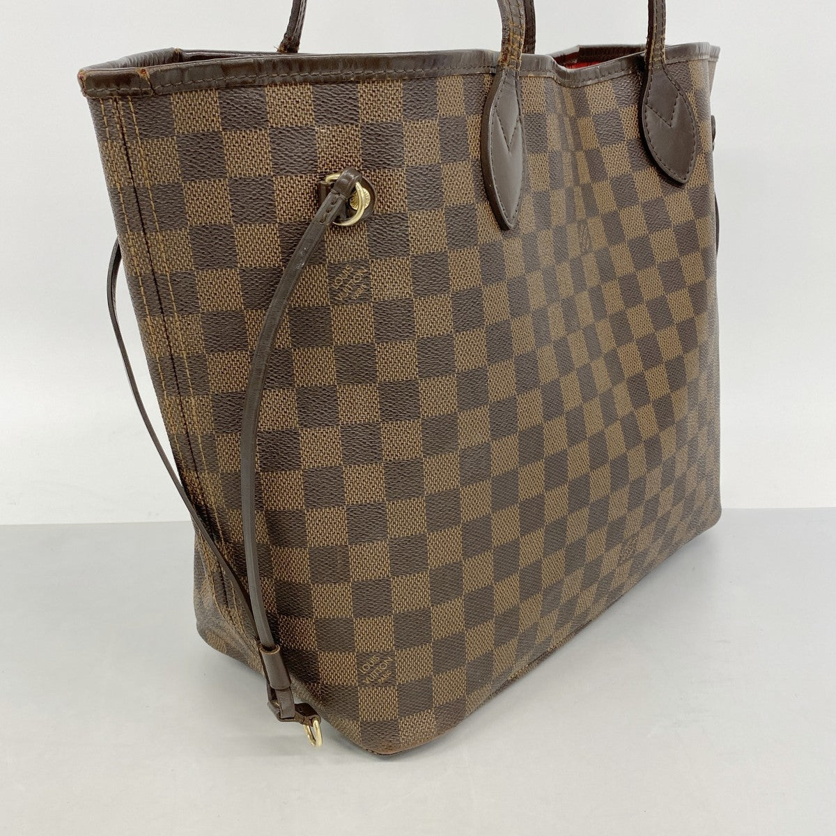 【6fa0789】ルイヴィトン トートバッグ ダミエ ネヴァーフルMM N51105 エベヌ【中古】レディース