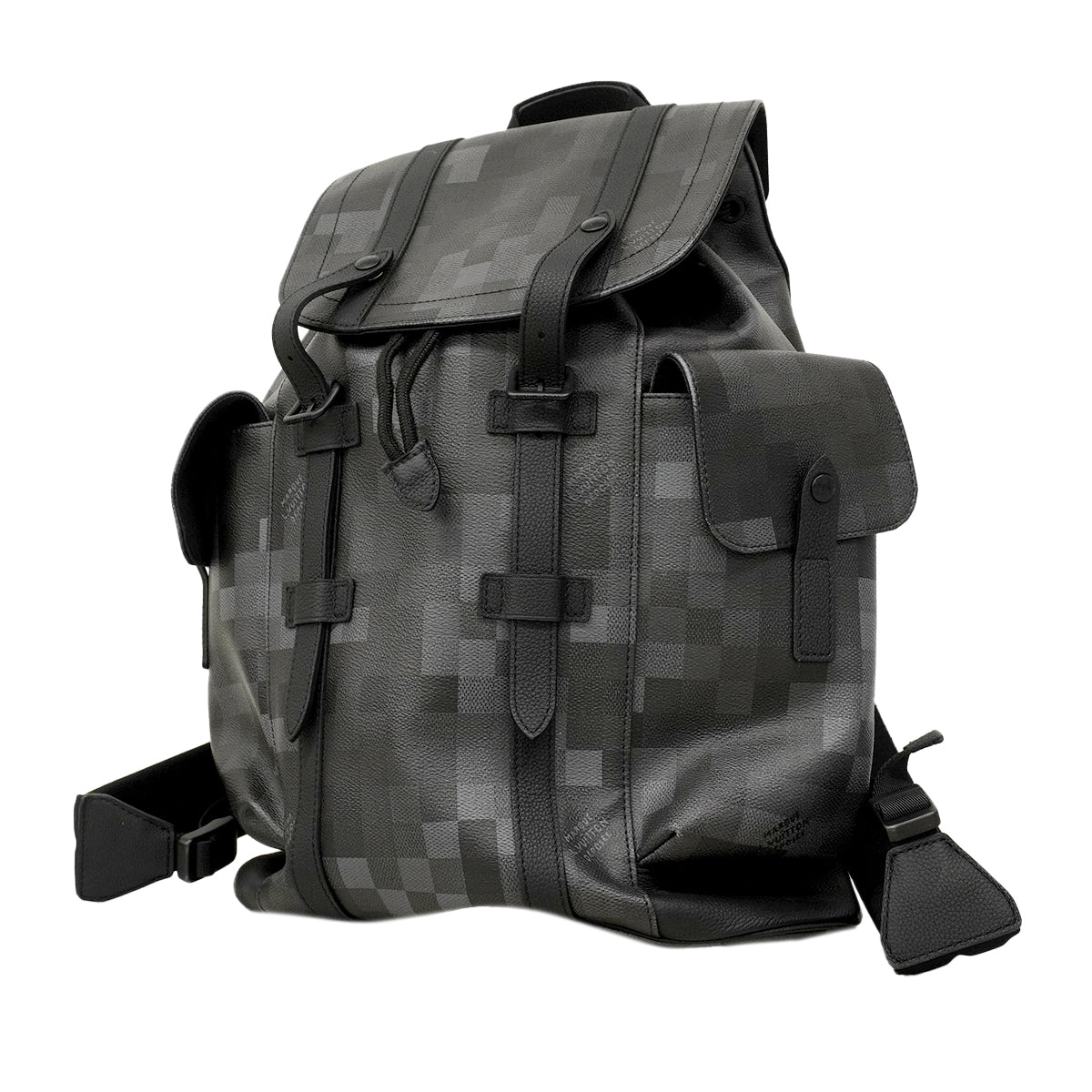 【6fa0792】ルイヴィトン リュック・デイパック ダモフラージュ クリストファーMM M14952 ブラック【中古】メンズ