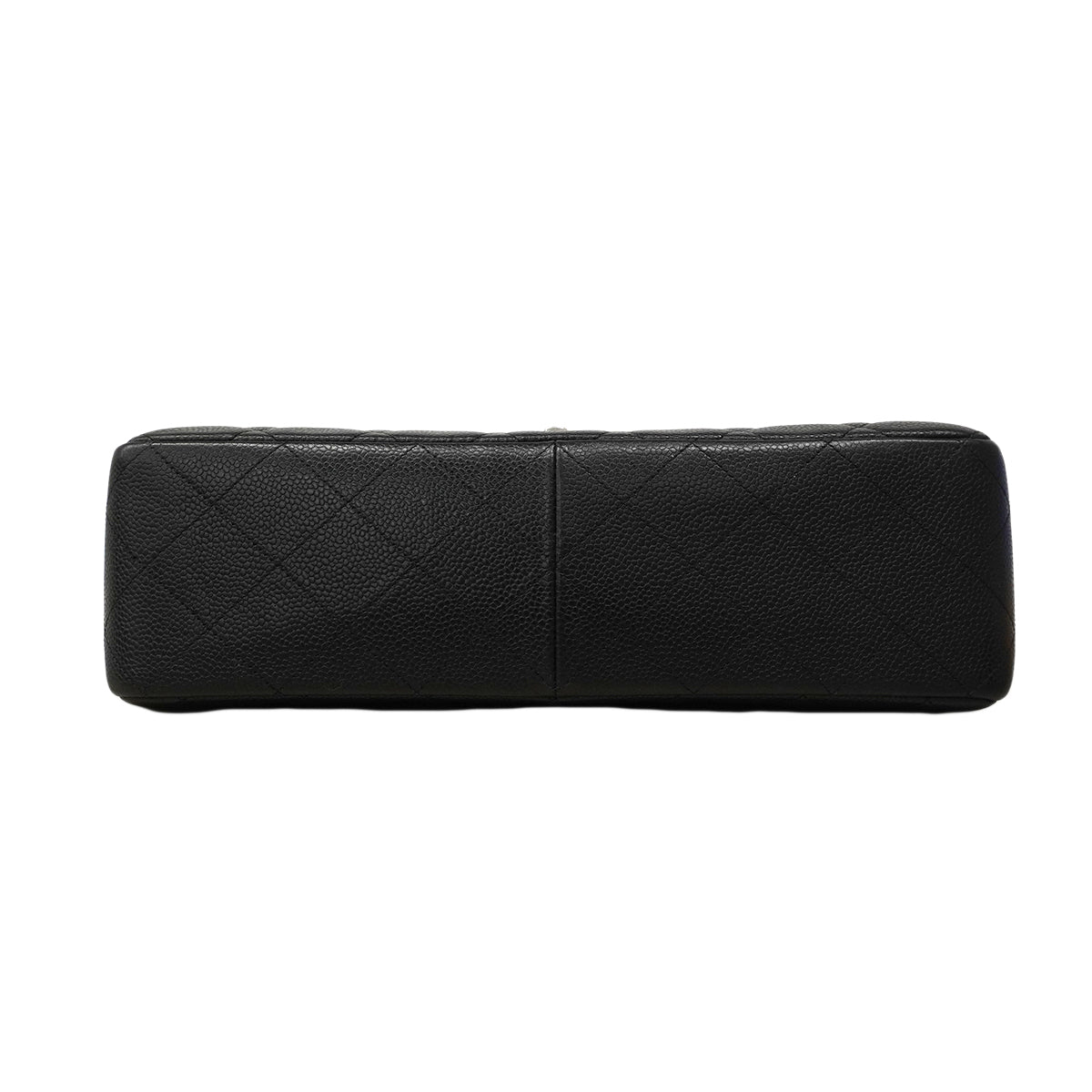 【6fa0796】シャネル ショルダーバッグ デカマトラッセ Wチェーン キャビアスキン ブラック シルバー金具【中古】レディース