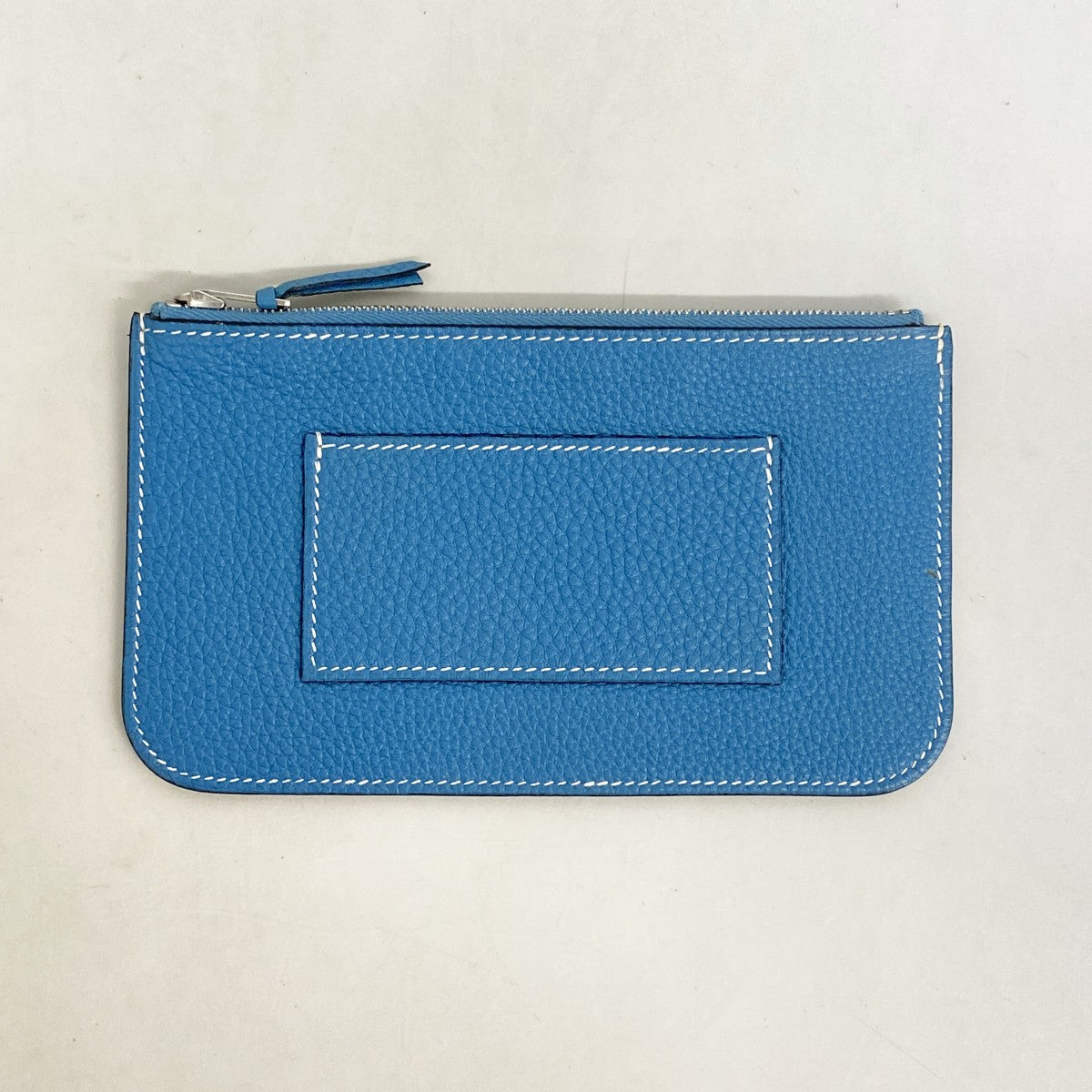 【6fa0797】エルメス 長財布 ドゴンGM トゴ ブルージーン シルバー金具 □H刻印【中古】メンズ レディース ユニセックス