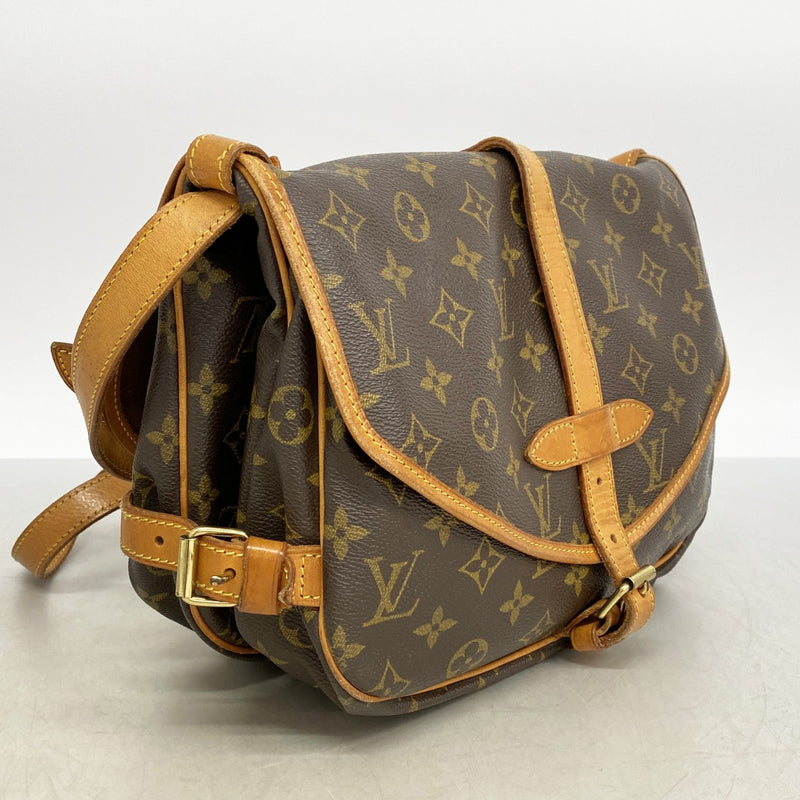 【6fa0816】ルイヴィトン ショルダーバッグ モノグラム ソミュール30 M42256 ブラウン【中古】レディース