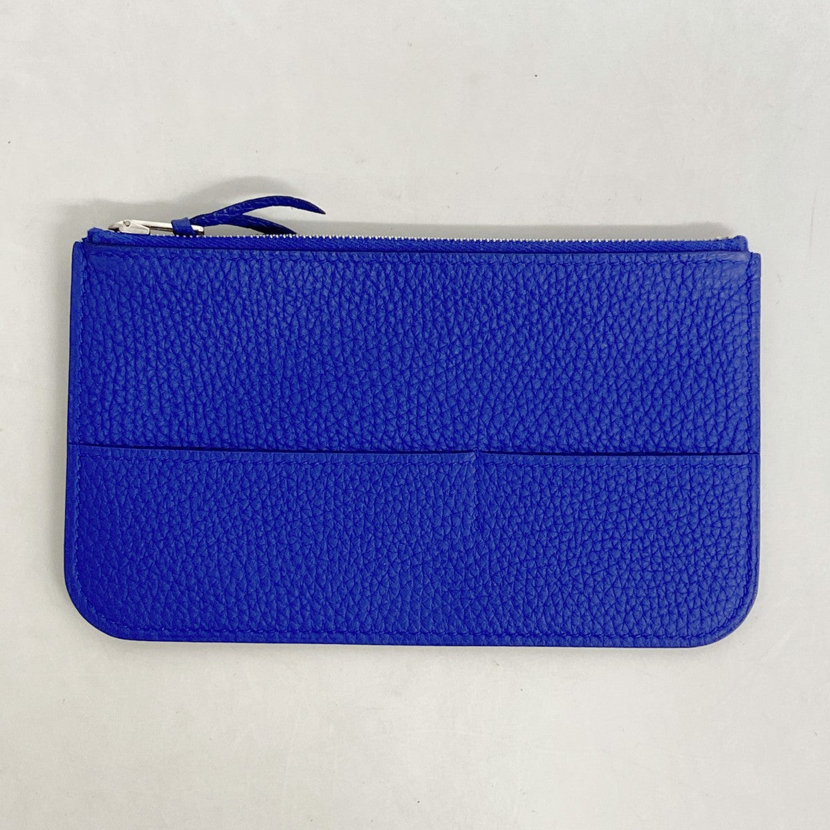 【6fa0821】エルメス 長財布 ドゴンGM トゴ ブルーエレクトリック シルバー金具 T刻印【中古】メンズ レディース ユニセックス