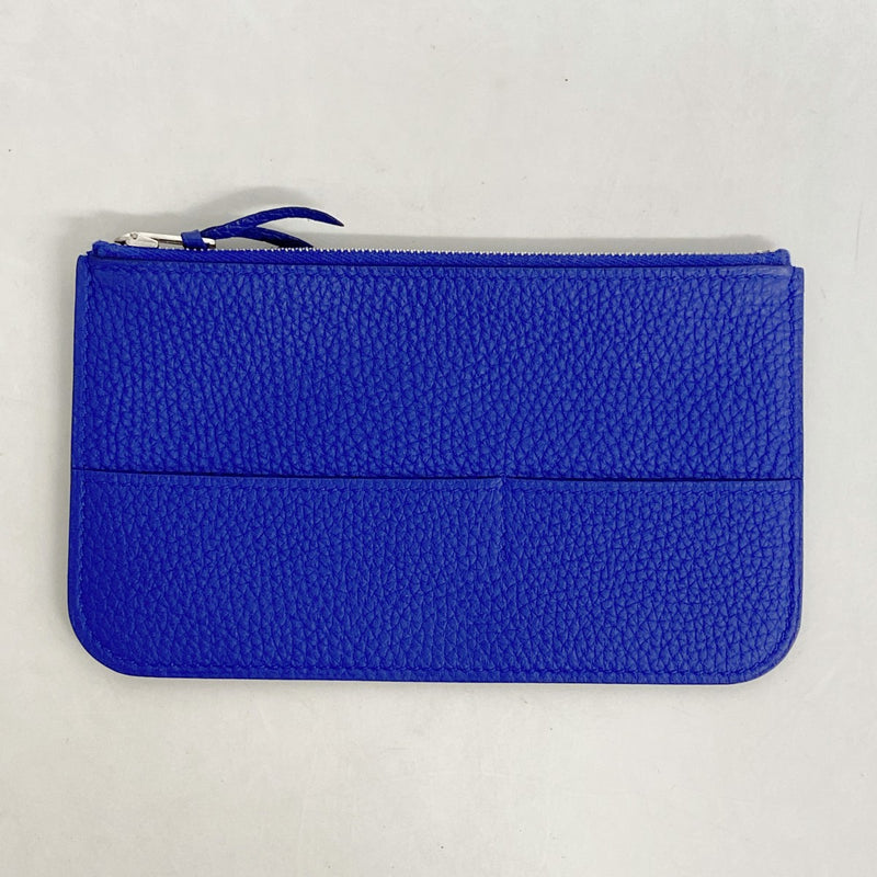 【6fa0821】エルメス 長財布 ドゴンGM トゴ ブルーエレクトリック シルバー金具 T刻印【中古】メンズ レディース ユニセックス