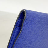 【6fa0821】エルメス 長財布 ドゴンGM トゴ ブルーエレクトリック シルバー金具 T刻印【中古】メンズ レディース ユニセックス