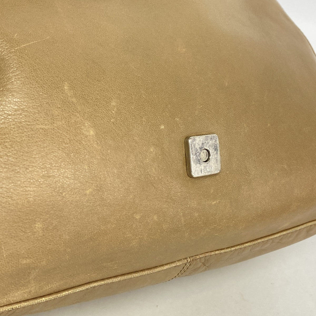 【6fa0842】フェンディ ハンドバッグ マンマバケット レザー ブラウン シルバー金具【中古】レディース