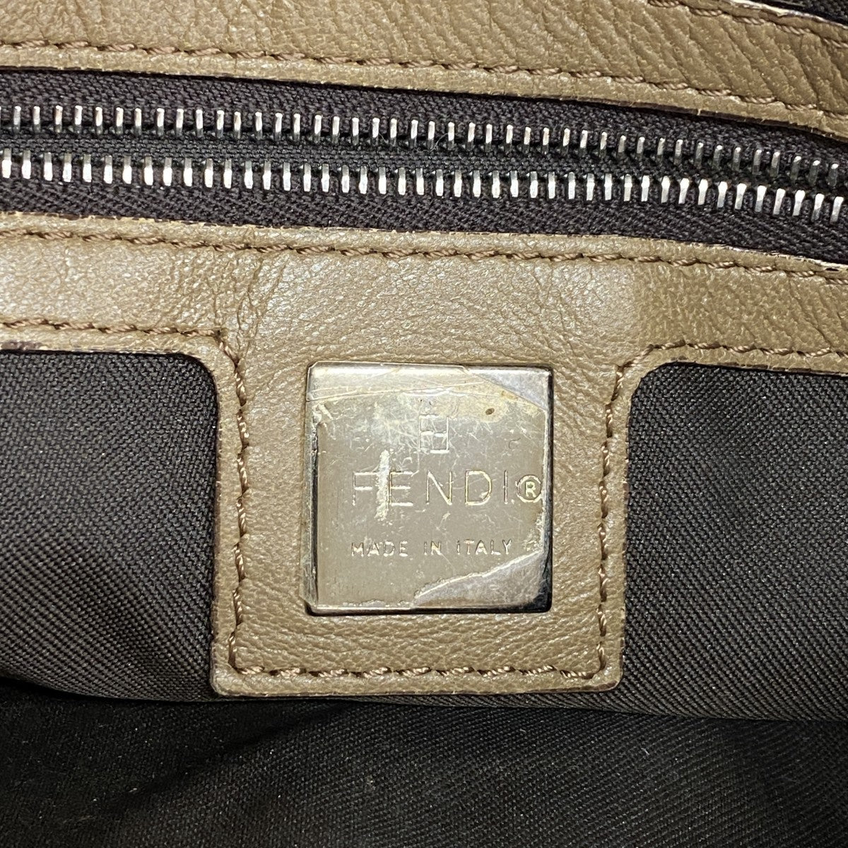【6fa0842】フェンディ ハンドバッグ マンマバケット レザー ブラウン シルバー金具【中古】レディース