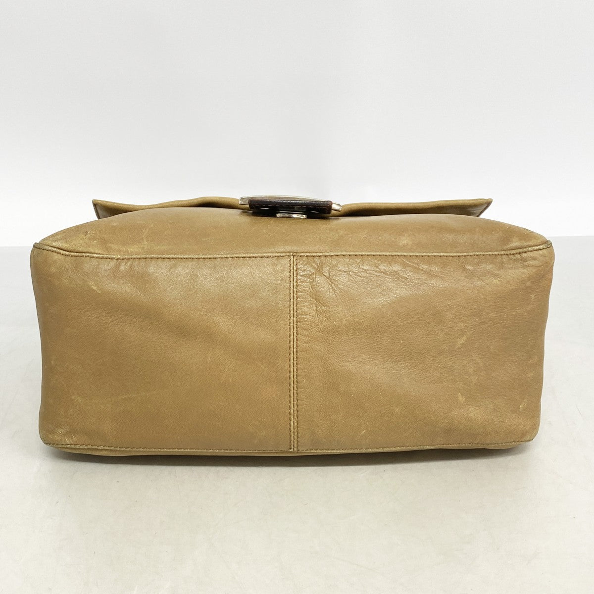 【6fa0842】フェンディ ハンドバッグ マンマバケット レザー ブラウン シルバー金具【中古】レディース